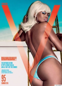 Rihanna topless in bikini on the cover of V Magazine