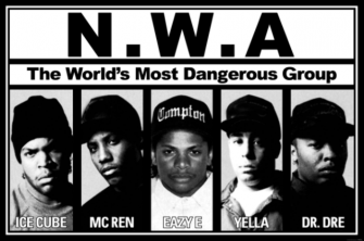 N.W.A were introduced in 'The Rock and Roll Hall of Fame'