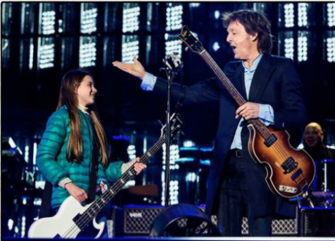 A girl of 10 years asked Paul McCartney to sing with him