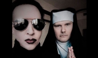 Marilyn Manson and Billy Corgan sang the song "Girls Just Want To Have Fun" dressed in priests